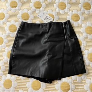 Zara Faux Leather Skort